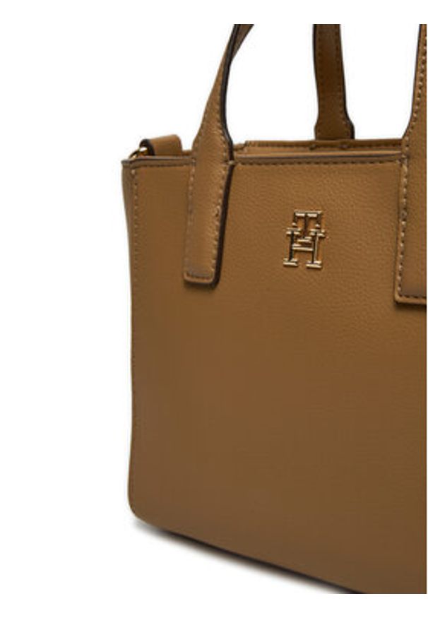 TOMMY HILFIGER - Tommy Hilfiger Torebka AW0AW16907 Brązowy. Kolor: brązowy. Materiał: skórzane