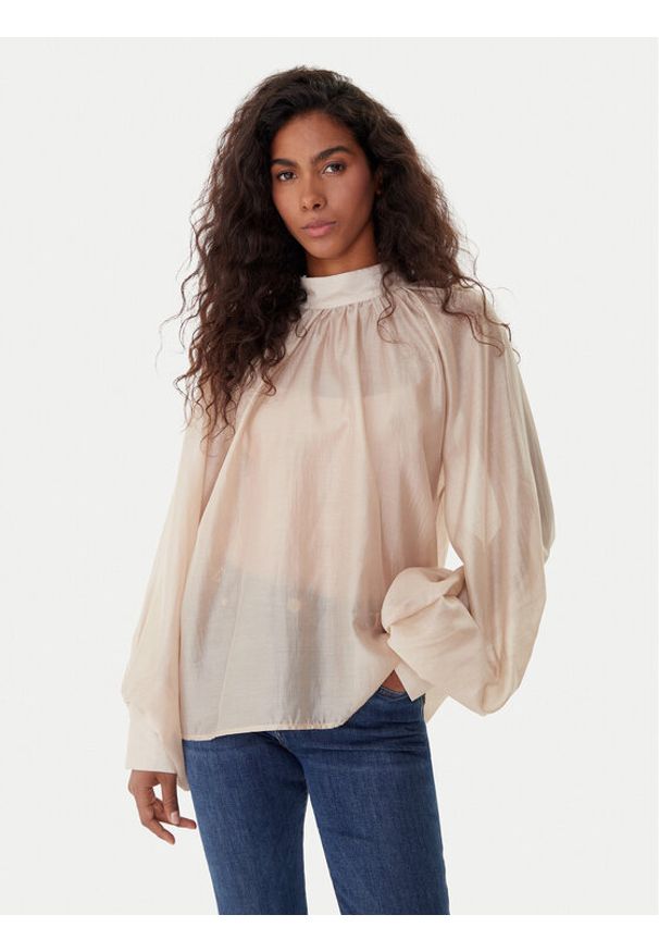 ViCOLO Bluzka TF0314 Beżowy Regular Fit. Kolor: beżowy. Materiał: syntetyk