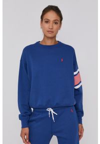 Polo Ralph Lauren - Bluza. Typ kołnierza: polo. Kolor: niebieski. Długość rękawa: długi rękaw. Długość: długie. Wzór: aplikacja #2