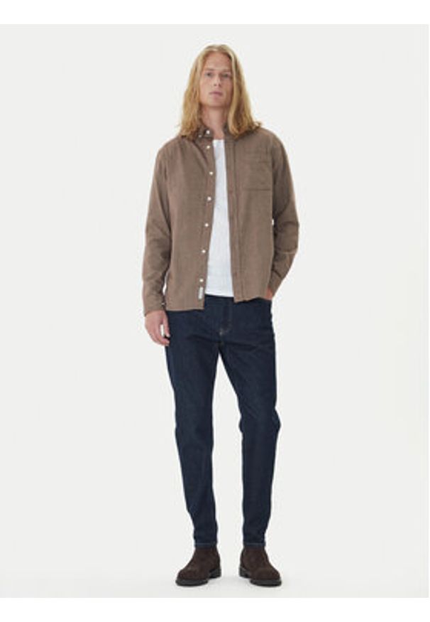 Jack & Jones Koszula Blubrook 12282353 Beżowy Regular Fit. Kolor: beżowy. Materiał: bawełna