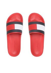 TOMMY HILFIGER - Tommy Hilfiger Klapki Rubber Th Flag Pool Slide FM0FM04263 Czerwony. Kolor: czerwony. Materiał: syntetyk #4