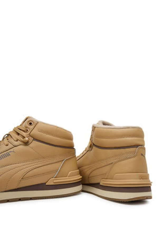 Puma Sneakersy St Runner V4 Mid 402893 05 Brązowy. Kolor: brązowy. Materiał: skóra
