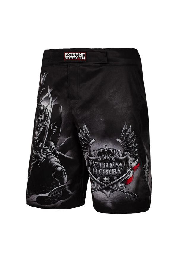 Spodenki do Grapplingu MMA BJJ K1 męskie EXTREME HOBBY HUSARZ. Kolor: czarny. Materiał: poliester