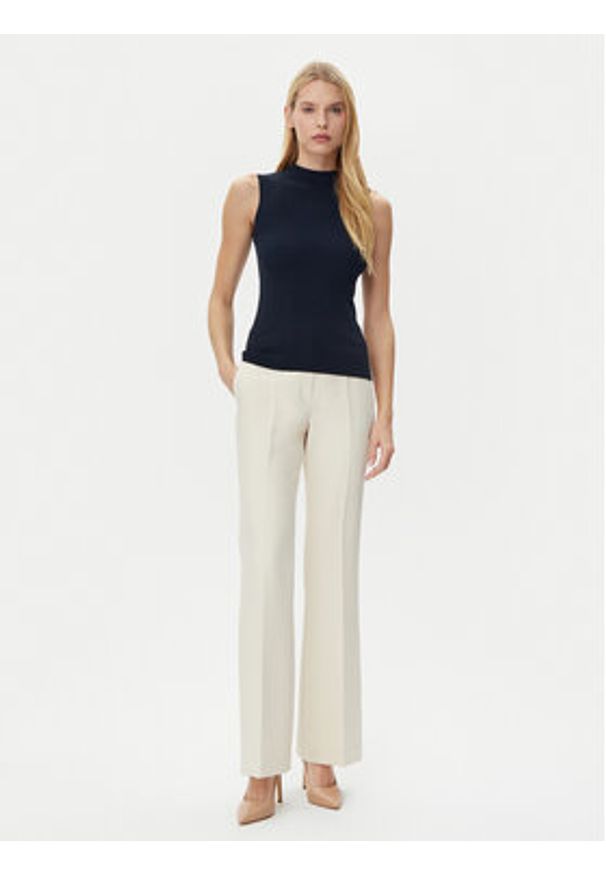 BOSS Bluzka Feskies 50473237 Granatowy Slim Fit. Kolor: niebieski. Materiał: wiskoza