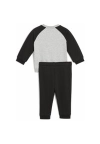 Puma - Zestaw dla małych dzieci Minicats Essentials z raglanową bluzą PUMA Black. Kolor: zielony, wielokolorowy, czarny, brązowy. Materiał: guma, prążkowany. Wzór: nadruk