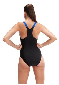 Strój Kąpielowy Speedo Hyperboom Racerback – Czarno-Niebieski – Rozmiar 30. Kolor: czarny