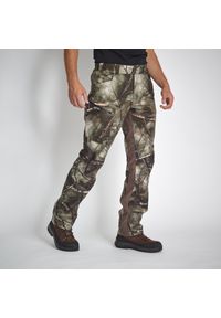SOLOGNAC - Spodnie Solognac 500 camo treemetic WTP. Kolor: zielony, wielokolorowy, brązowy