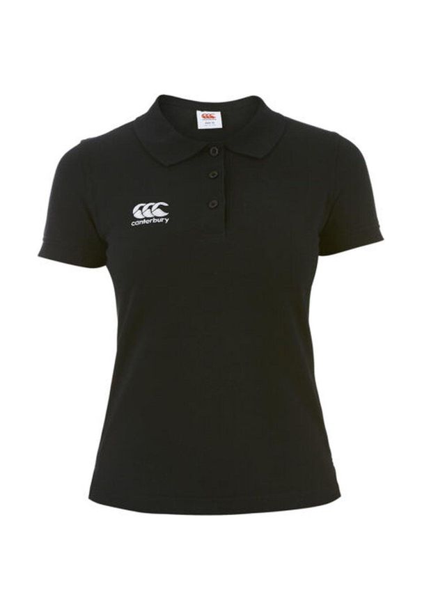 CANTERBURY - Damska koszulka polo Canterbury Waimak. Okazja: na co dzień. Typ kołnierza: polo. Kolor: czarny. Styl: casual
