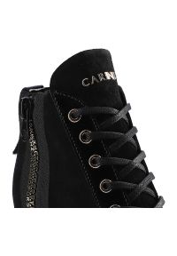 Carinii - Sneakersy CARINII B5714_-H20-070-000-B88 Czarny. Zapięcie: zamek. Kolor: czarny. Materiał: materiał, zamsz, skóra. Szerokość cholewki: normalna. Obcas: na koturnie. Styl: elegancki #5