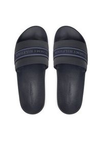 TOMMY HILFIGER - Tommy Hilfiger Klapki Hilfiger Poolside With Webbing FW0FW08529 Granatowy. Kolor: niebieski. Materiał: skóra #2