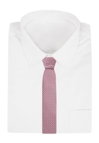 Krawat Męski - Angelo di Monti - Różowy z Drobnym Wzorem. Kolor: różowy. Materiał: tkanina. Styl: elegancki, wizytowy #2