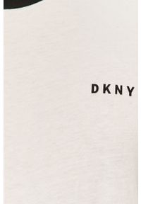 DKNY - Dkny - T-shirt piżamowy. Kolor: biały. Materiał: dzianina. Wzór: nadruk #3