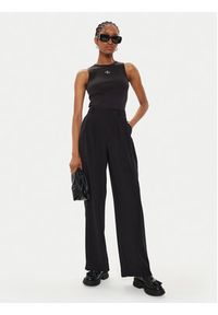 Calvin Klein Jeans Top J20J223616 Czarny Slim Fit. Kolor: czarny. Materiał: syntetyk