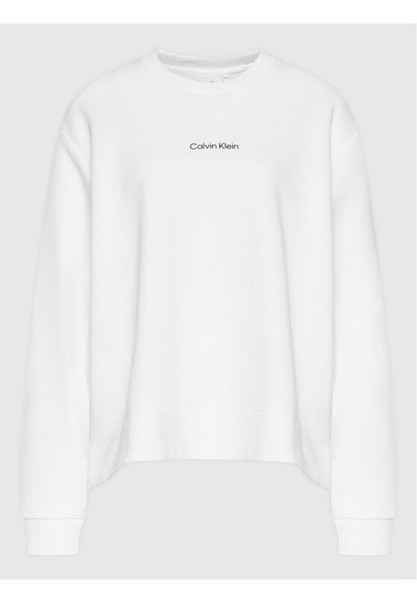 Calvin Klein Curve Bluza Inclusive Micro Logo K20K204897 Biały Regular Fit. Kolor: biały. Materiał: syntetyk