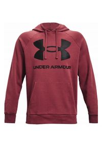 Under Armour - Męska Polarowa Bluza Treningowa Rival Big Logo. Kolor: czerwony. Materiał: polar