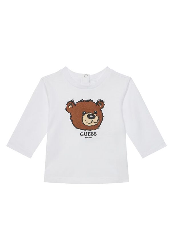 Guess Bluzka I5YI02 K8HM4 Biały Regular Fit. Kolor: biały. Materiał: bawełna