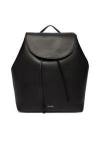 Calvin Klein Plecak Foil Logo Large Flap Backpack LV04F3505G Czarny. Kolor: czarny. Materiał: skóra #2