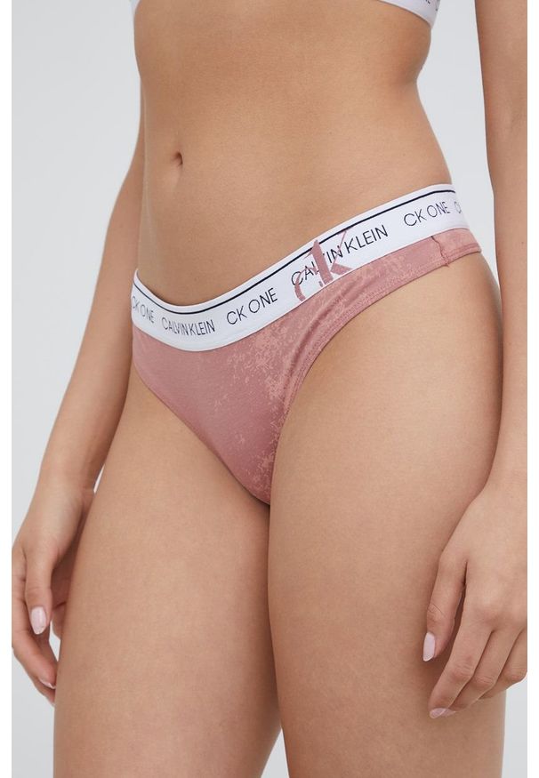 Calvin Klein Underwear stringi kolor różowy. Kolor: różowy