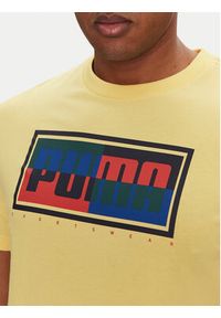 Puma T-Shirt Graphics Box 684827 Żółty Regular Fit. Kolor: żółty. Materiał: bawełna #5