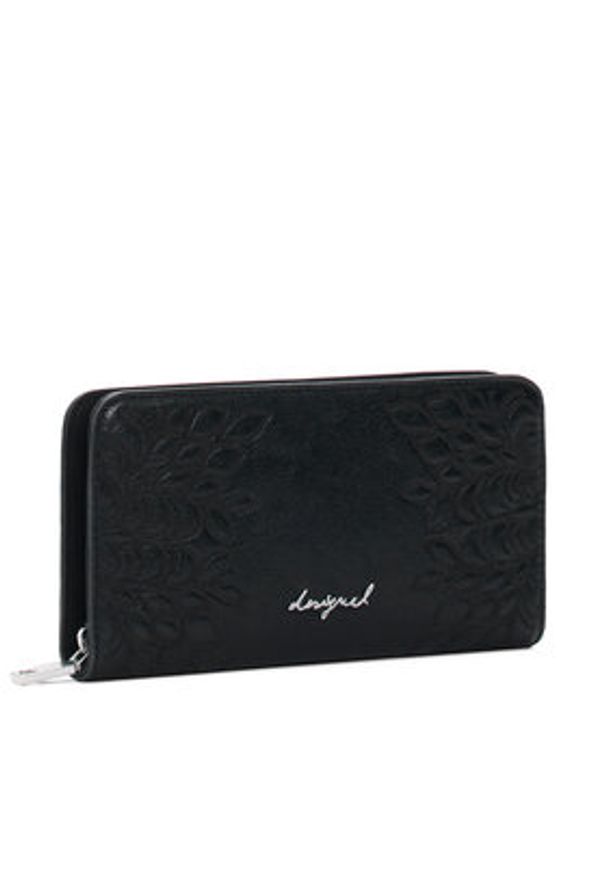 Desigual Portfel 26SAYP20 Czarny. Kolor: czarny. Materiał: skóra