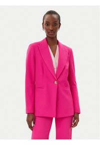 Maryley Marynarka 25EB187/M27/43AL Różowy Regular Fit. Kolor: różowy. Materiał: syntetyk
