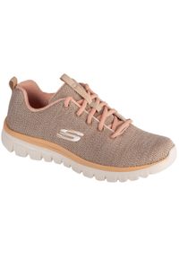 skechers - Buty do chodzenia damskie Skechers Graceful Twisted Fortune. Zapięcie: sznurówki. Kolor: beżowy. Materiał: guma, syntetyk, tkanina, materiał. Szerokość cholewki: normalna. Sport: turystyka piesza