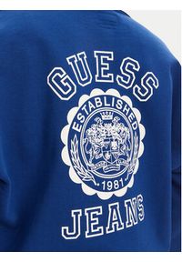 Guess Jeans Bluza W5YQ16 K68I4 Niebieski Oversize. Kolor: niebieski. Materiał: bawełna #4