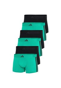 Adidas - Bokserki Active Flex Cotton 3 Stripes 6 pak. Kolor: szary. Materiał: bawełna, elastan