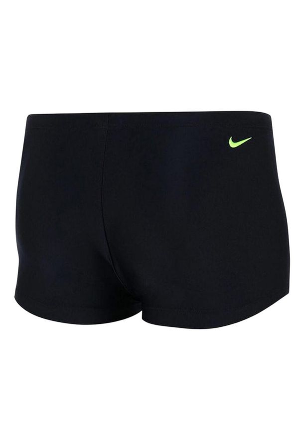 Nike - Męskie Kąpielówki Z Odblaskowym Logo. Kolor: czarny. Styl: sportowy