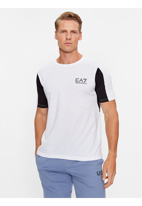 EA7 Emporio Armani T-Shirt 6RPT17 PJ02Z 1100 Biały Regular Fit. Kolor: biały. Materiał: bawełna