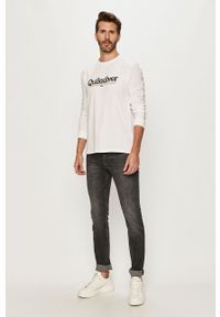 Quiksilver - Longsleeve. Okazja: na co dzień. Kolor: biały. Materiał: bawełna, dzianina. Długość rękawa: długi rękaw. Wzór: nadruk. Styl: casual #5