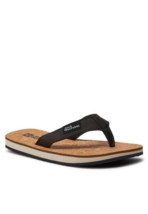 Jack Wolfskin Japonki Ecostride 2 Slipper W 4051931 Czarny. Kolor: czarny. Materiał: materiał