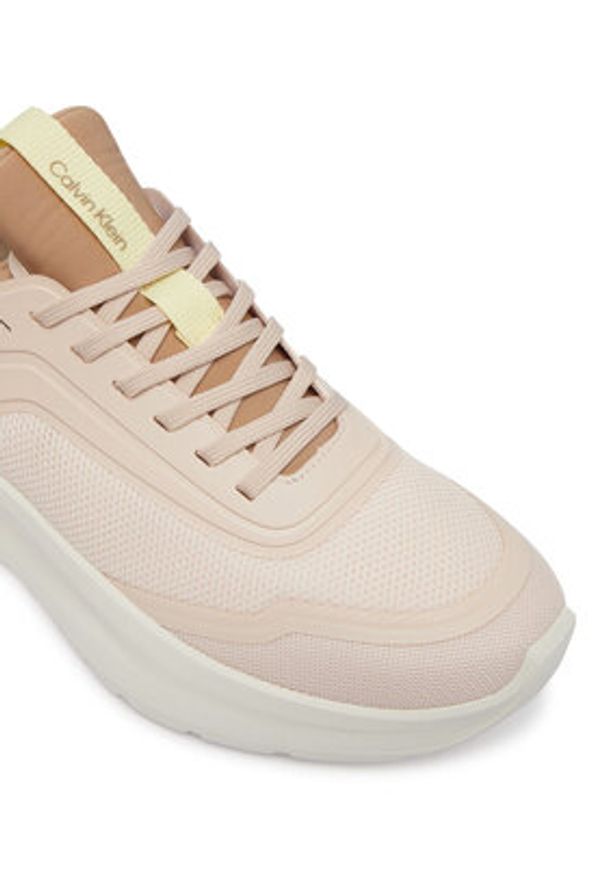 Calvin Klein Sneakersy Light Eva Run Sock Mesh HW0HW03023 Beżowy. Kolor: beżowy. Materiał: materiał. Sport: bieganie
