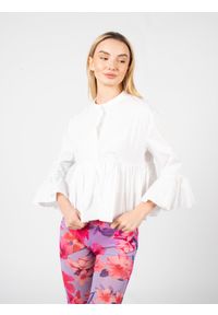 Pinko Bluzka "Lione" | 102936 A1LZ | Kobieta | Biały. Okazja: na co dzień. Kolor: biały. Materiał: bawełna. Styl: casual, elegancki #6