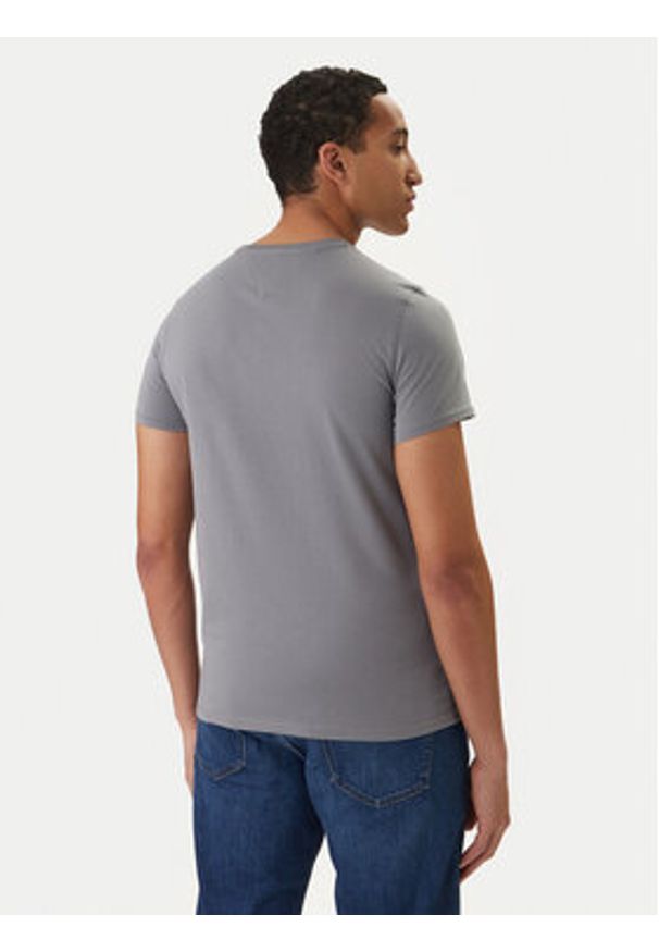 Tommy Jeans T-Shirt DM0DM04411 Szary Slim Fit. Kolor: szary. Materiał: bawełna