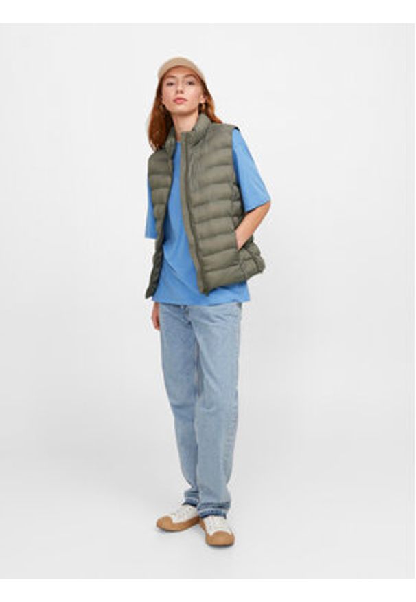 JJXX Bezrękawnik Nora 12224641 Zielony Regular Fit. Kolor: zielony. Materiał: syntetyk. Długość rękawa: bez rękawów
