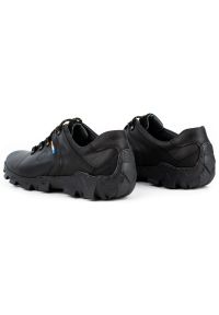 Olivier Skórzane buty trekkingowe męskie 214GT czarne. Okazja: na spacer, na co dzień. Kolor: czarny. Materiał: skóra. Sport: turystyka piesza #6