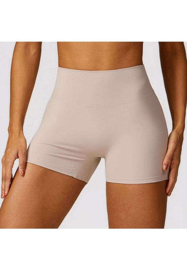 Intica - Spodenki sportowe modelujące z elastycznym pasem do treningu i biegania Essence. Kolor: szary. Materiał: materiał. Sport: fitness