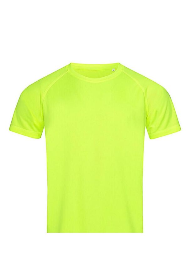 Stedman - Męska Koszulka Active 140 Raglan Z Kontrastowym Kołnierzykiem. Typ kołnierza: kołnierzyk kontrastowy. Kolor: żółty. Długość rękawa: raglanowy rękaw