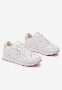 Born2be - Biało-Różowe Sneakersy Visco. Okazja: na co dzień. Nosek buta: okrągły. Kolor: biały. Materiał: materiał. Szerokość cholewki: normalna #3