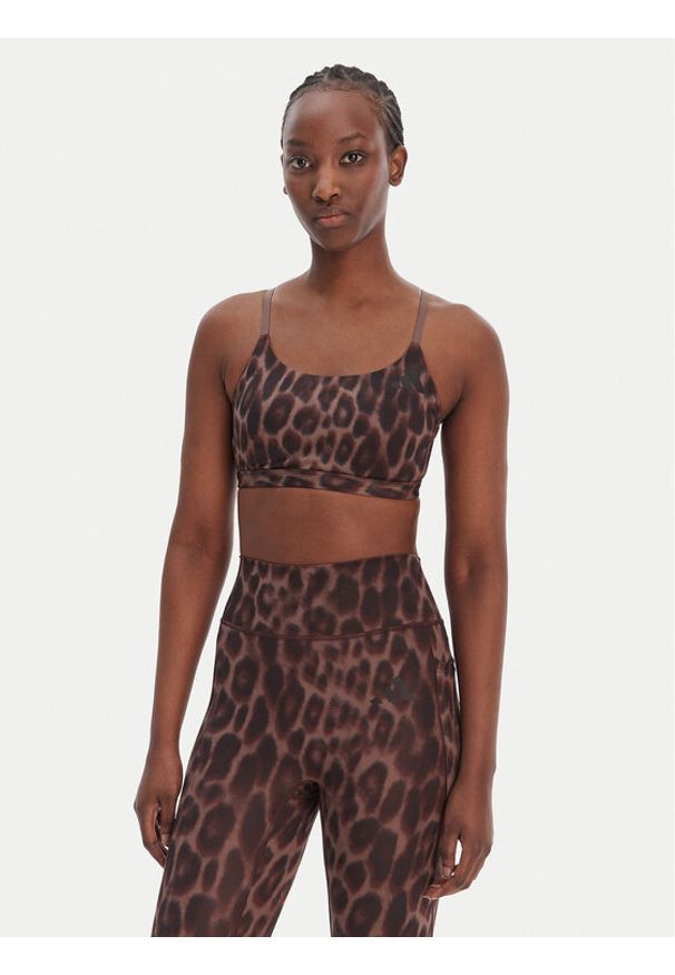 Adidas - adidas Biustonosz sportowy Optime Essentials Workout KA6343 Brązowy. Kolor: brązowy. Materiał: syntetyk