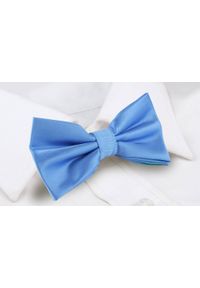 Mucha Męska w Zestawie z Poszetką - Alties - Jasnoniebieska. Kolor: niebieski. Styl: elegancki, sportowy #3