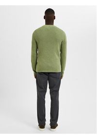 Selected Homme Sweter Rocks 16079776 Zielony Regular Fit. Kolor: zielony. Materiał: bawełna #4