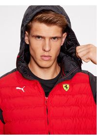 Puma Kurtka puchowa Scuderia Ferrari Race T7 620934 Czerwony Regular Fit. Kolor: czerwony. Materiał: syntetyk #4