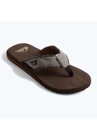 Japonki plażowe męskie Quiksilver Monkey Abyss. Okazja: na plażę. Kolor: brązowy. Styl: sportowy