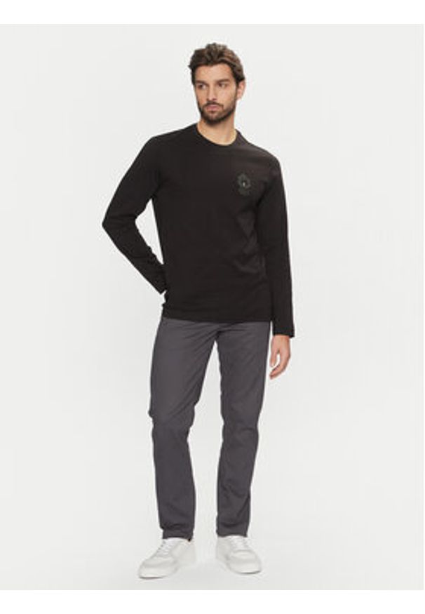 Aeronautica Militare Longsleeve 242TS2342J592 Czarny Regular Fit. Kolor: czarny. Materiał: bawełna. Długość rękawa: długi rękaw