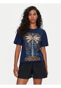 Adidas - adidas T-Shirt FARM Rio Graphic IV9758 Granatowy Regular Fit. Kolor: niebieski. Materiał: bawełna #1