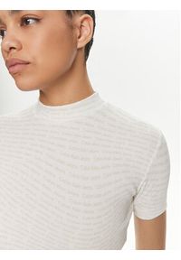 Calvin Klein Jeans T-Shirt J20J223169 Biały Slim Fit. Kolor: biały. Materiał: bawełna #4