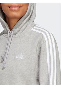 Adidas - adidas Bluza Essentials 3-Stripes IC9910 Szary Regular Fit. Kolor: szary. Materiał: bawełna #3