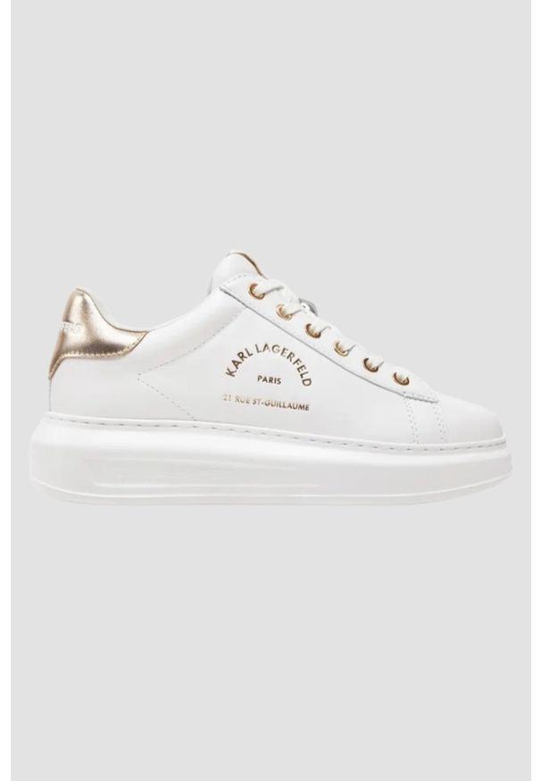 Karl Lagerfeld - KARL LAGERFELD Białe damskie sneakersy KAPRI Maison, Rozmiar 36. Kolor: biały